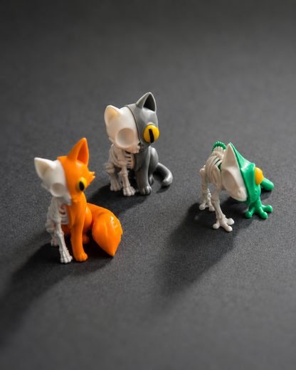 Skeleton Toy Collection (Fox/Cat/Chamelion)