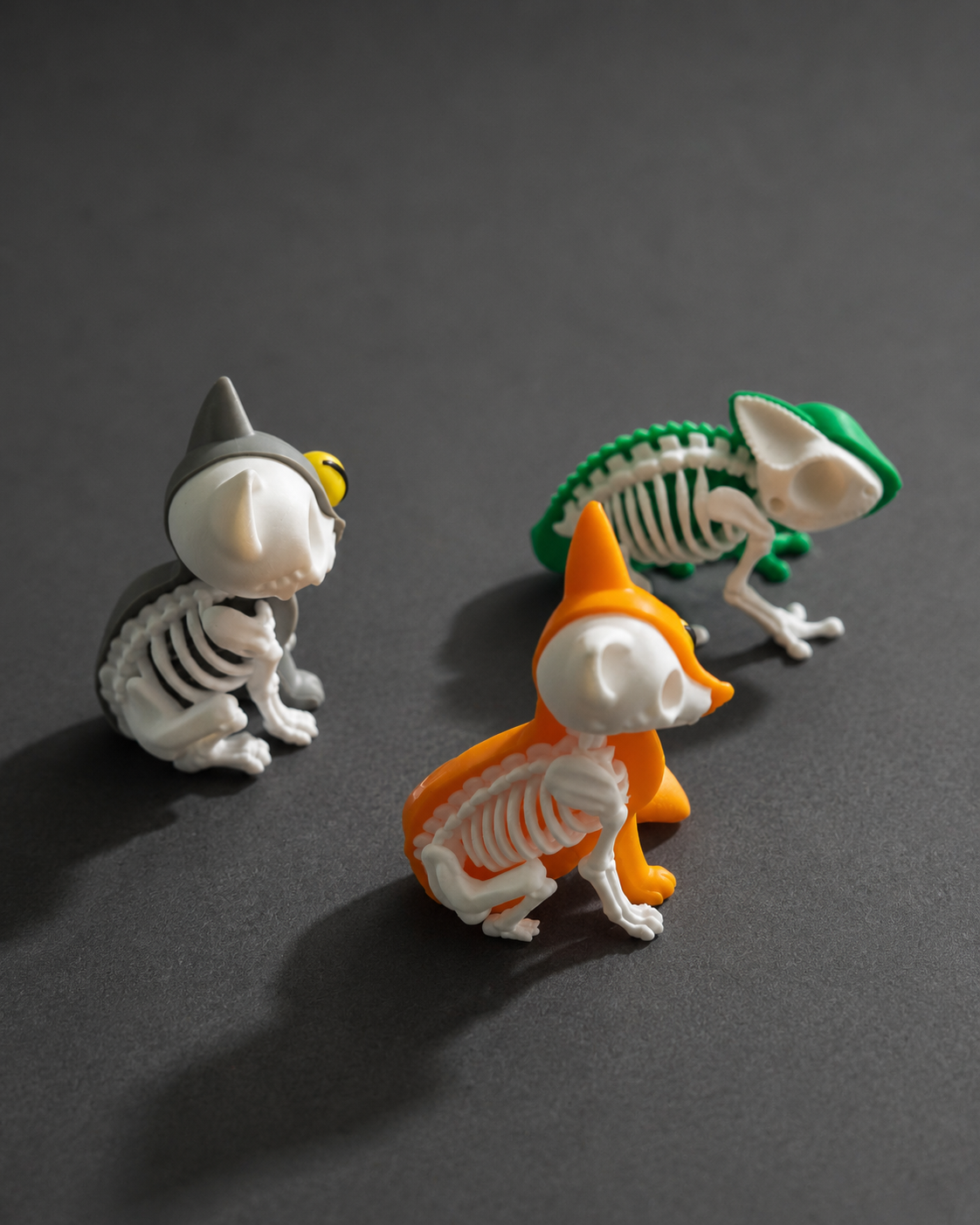 Skeleton Toy Collection (Fox/Cat/Chamelion)